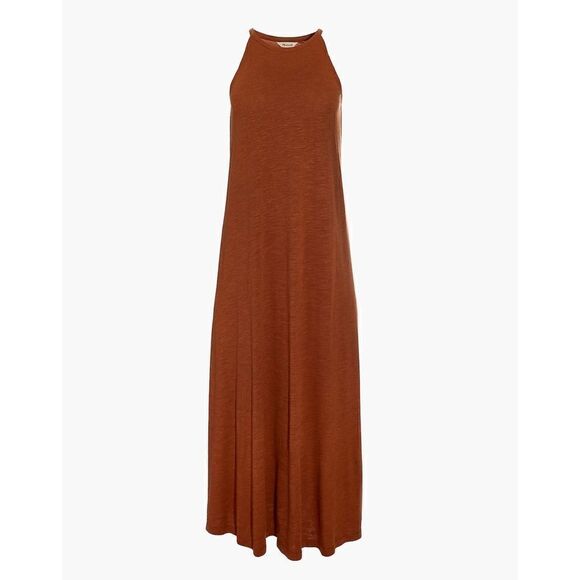 Madewell Knit Cami Midi Dress in Heather Afterglow Red, Size Small - Picture 2 of 14